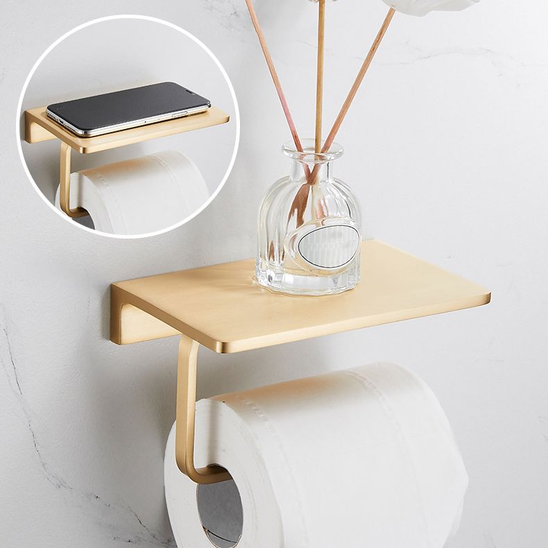 Avtoit | Golden Modern 5-piece Bathroom Accessories Set Brushed Brass Towel Holder/Paper Holder