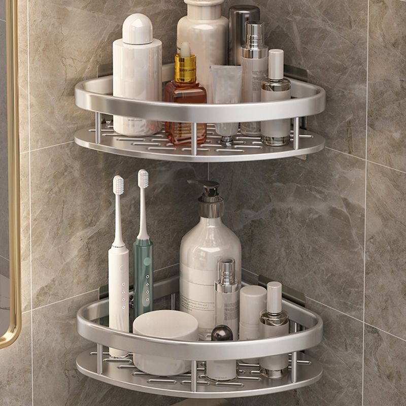 Avtoit | Silver/Black Bathroom Accessories Set Modern 1/2/3 - Piece Bathroom Shelf