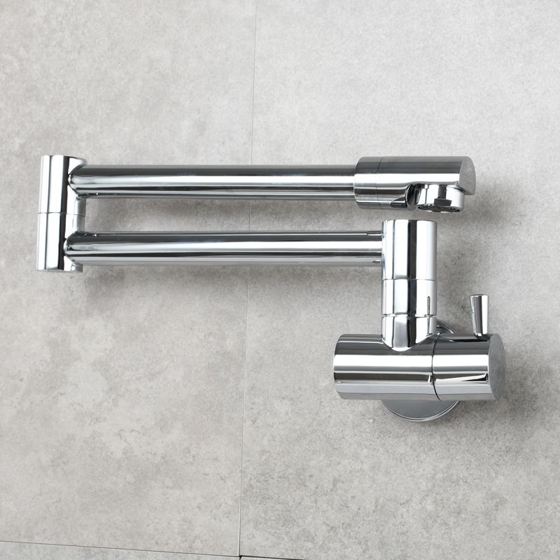 Avtoit | Modern Pull-down Faucet Single Handle Wall Mounted Pot Filler Low Profile 1-Hole Filler