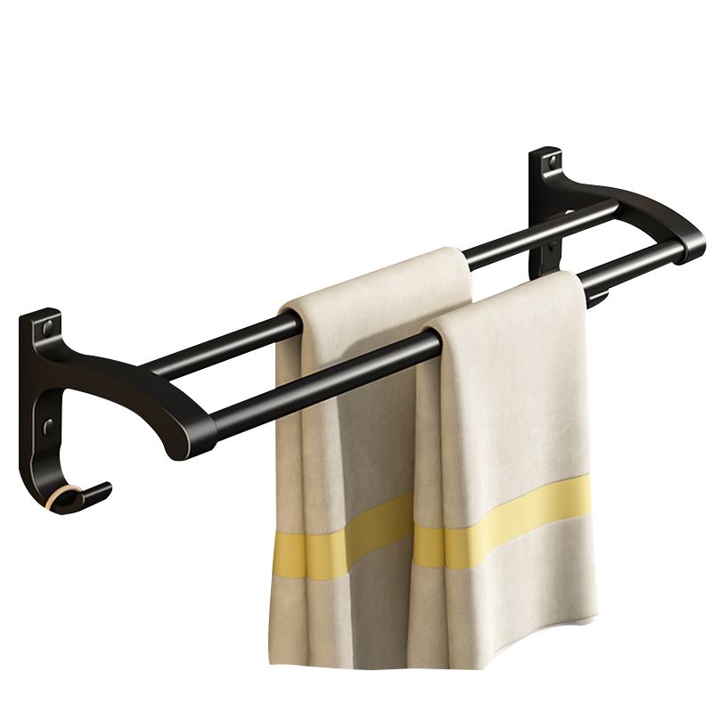 Avtoit | Black Aluminum Bathroom Accessory Set Modern Bathroom Shelf / Towel Bar & Paper Holder