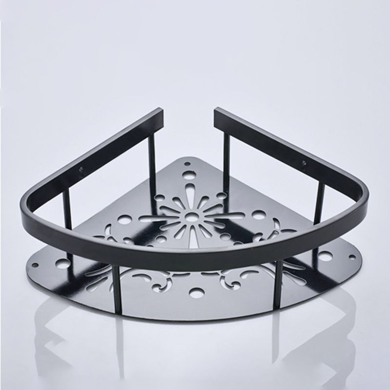 Avtoit | Contemporary 8-piece Bathroom Accessory Set Matte Black Bathroom Shelf/Paper Holder/Towel Hook