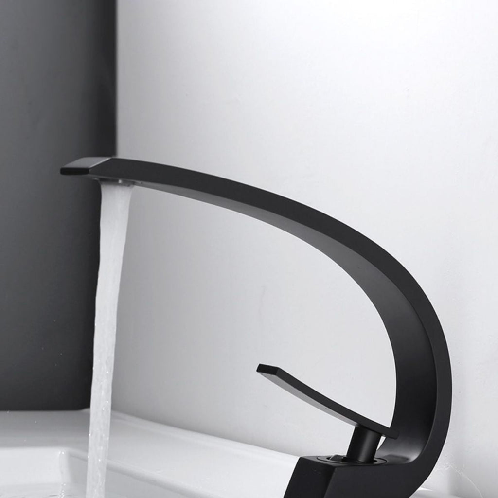Avtoit | Waterfall Spout Widespread Faucet Modern Lever Handles Faucet