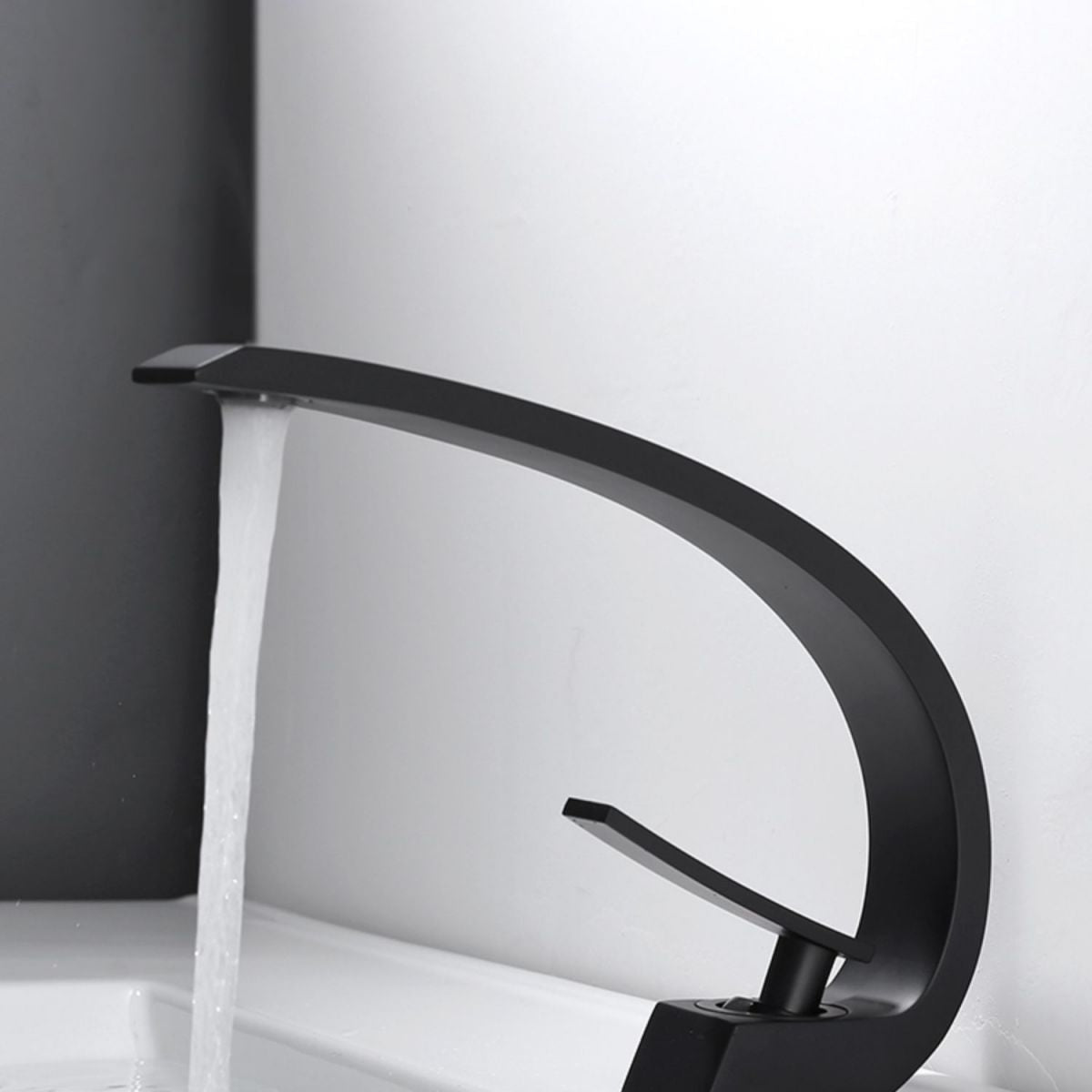 Avtoit | Waterfall Spout Widespread Faucet Modern Lever Handles Faucet