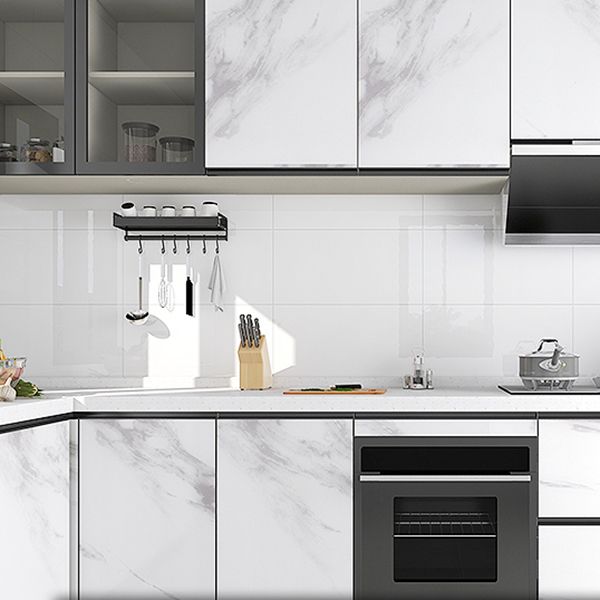 Avtoit | Rectangular PVC 12" X 23" 6-Pack Peel and Stick Wall Tile Kitchen and Bathroom Back Splash