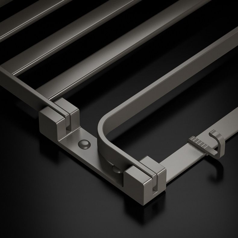 Avtoit | Modern Gray Bathroom Accessories Set Aluminum Stainless Steel Bathroom Shelf/Towel Hooks/Towel Bar