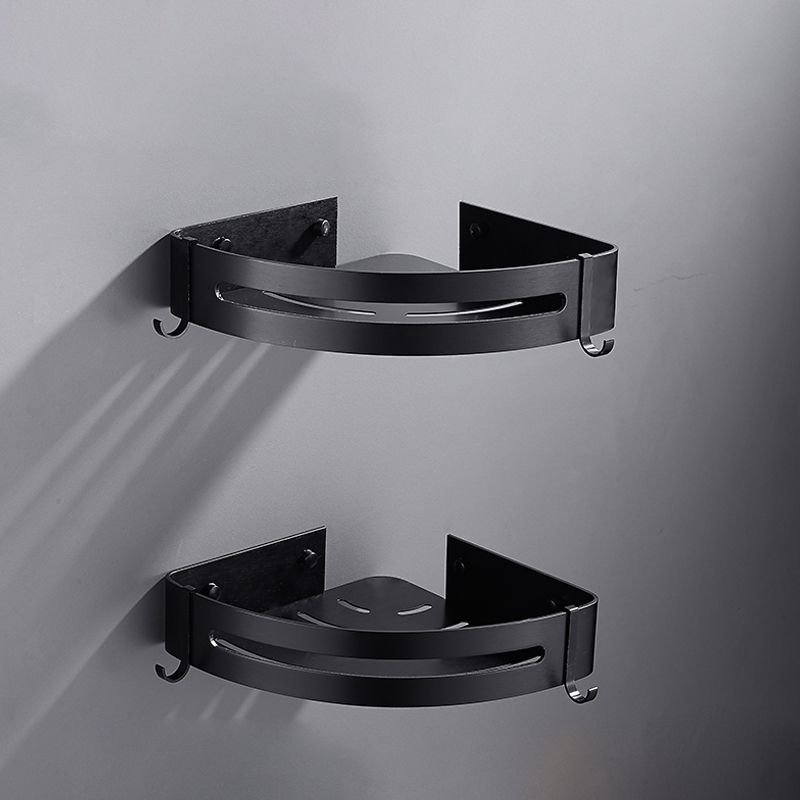 Avtoit | Matt Black Modern Bathroom Accessory Set, Set of 3, Bathroom Shelf