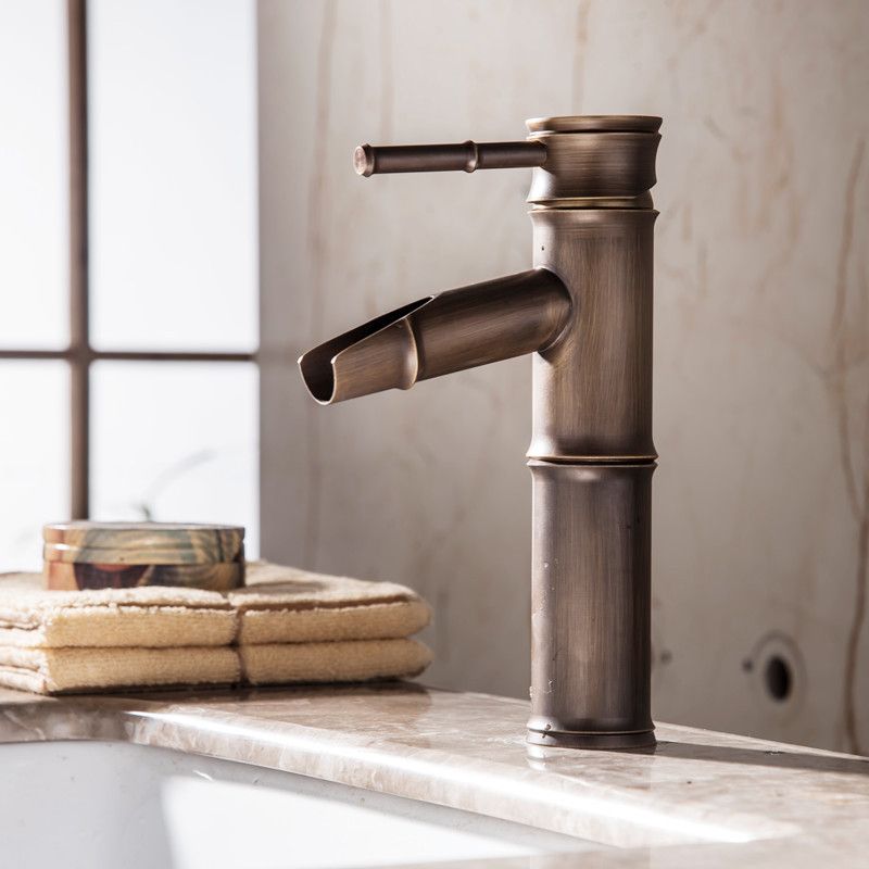 Avtoit | Farmhouse-style vessel sink bathroom faucet round brass faucet