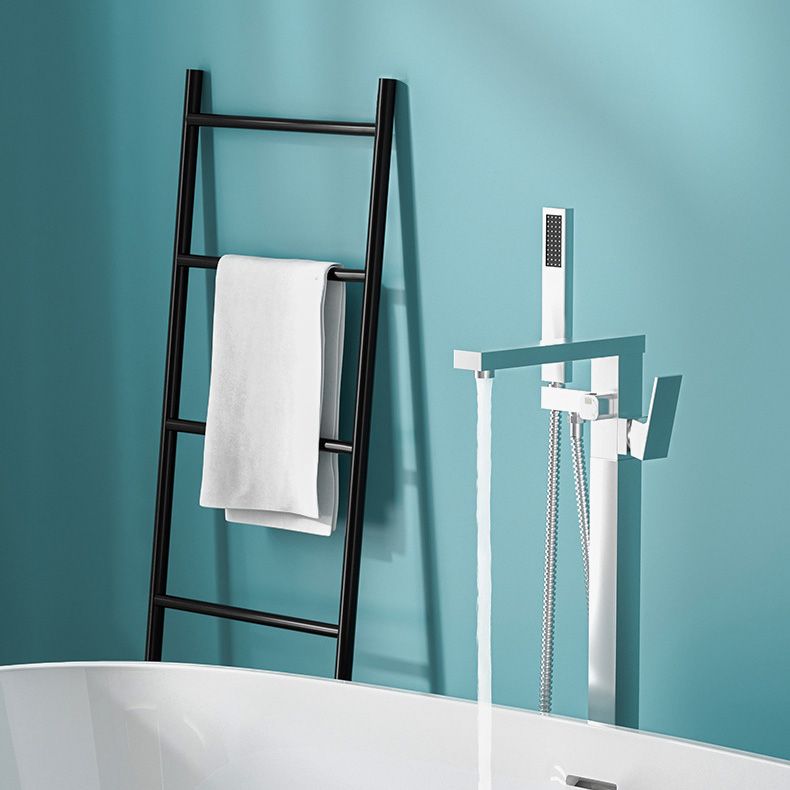 Avtoit | Modern Freestanding Bathtub Faucet Copper Floor Mounted Freestanding Bathtub Faucet