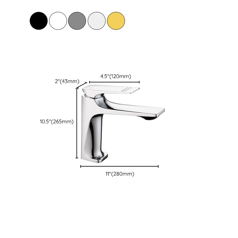 Avtoit | Modern Bathroom Faucet Brass Deep Curve Lever Handle with Faucet Hose