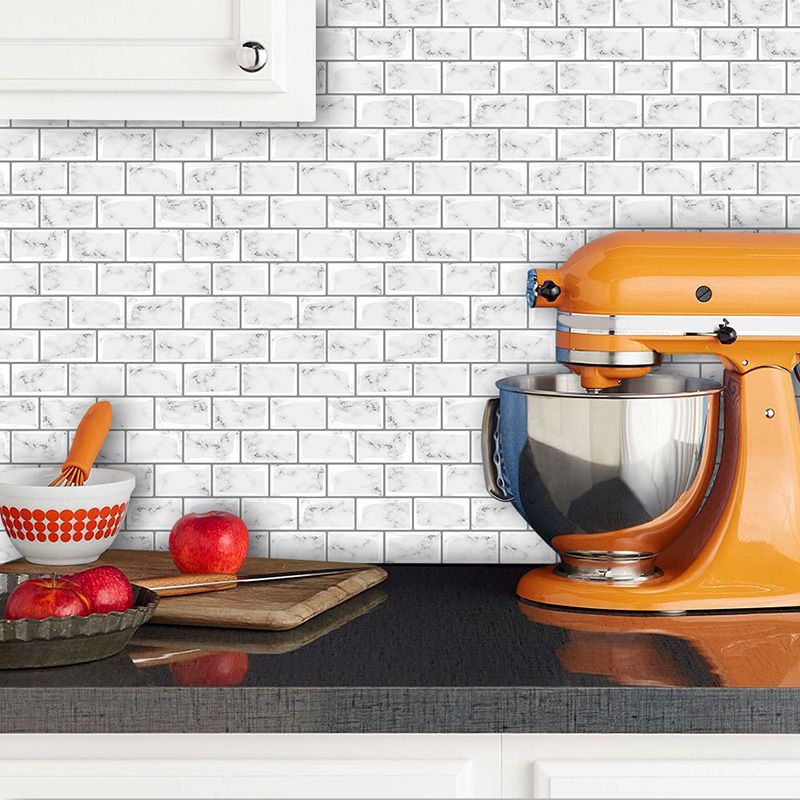 Avtoit | Peel and Stick Tiles Rectangular Stain Resistant PVC Subway Peel and Stick Tiles for the Kitchen