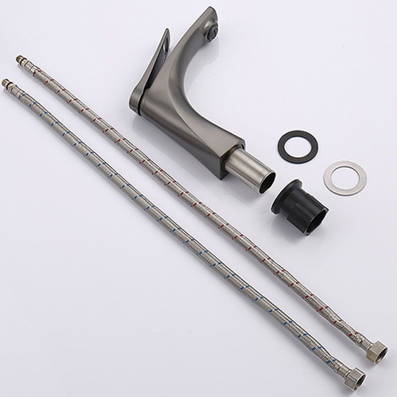 Avtoit | Modern Vessel Faucet Brass Lever Handles Low Arc with Water Hose Bathroom Vessel Faucet