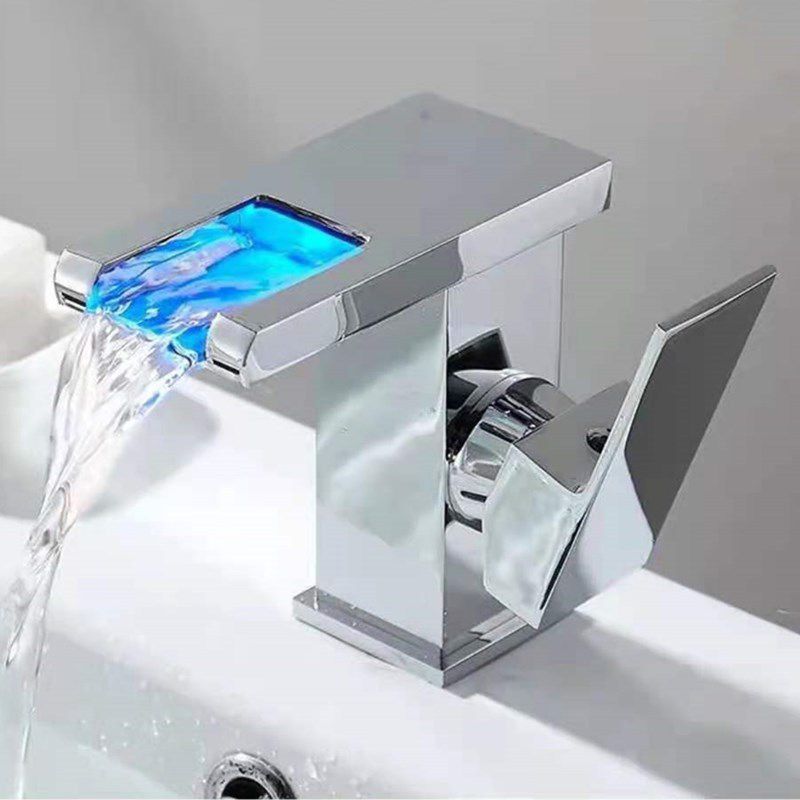 Avtoit | Single-Handle Basin Faucet 1-Hole Widely Used Bathroom Sink Faucet with LED Lighting