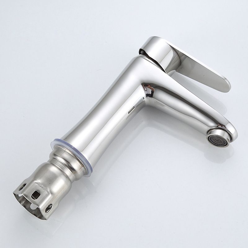 Avtoit | Modern Basin Tap Monochrome Center Mount Low Arc Faucet for Bathroom