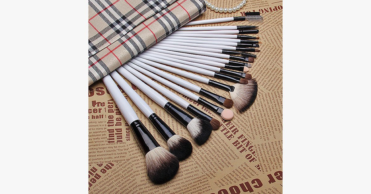 Avtoit | Complete professional makeup brush set with 20 brushes and a case