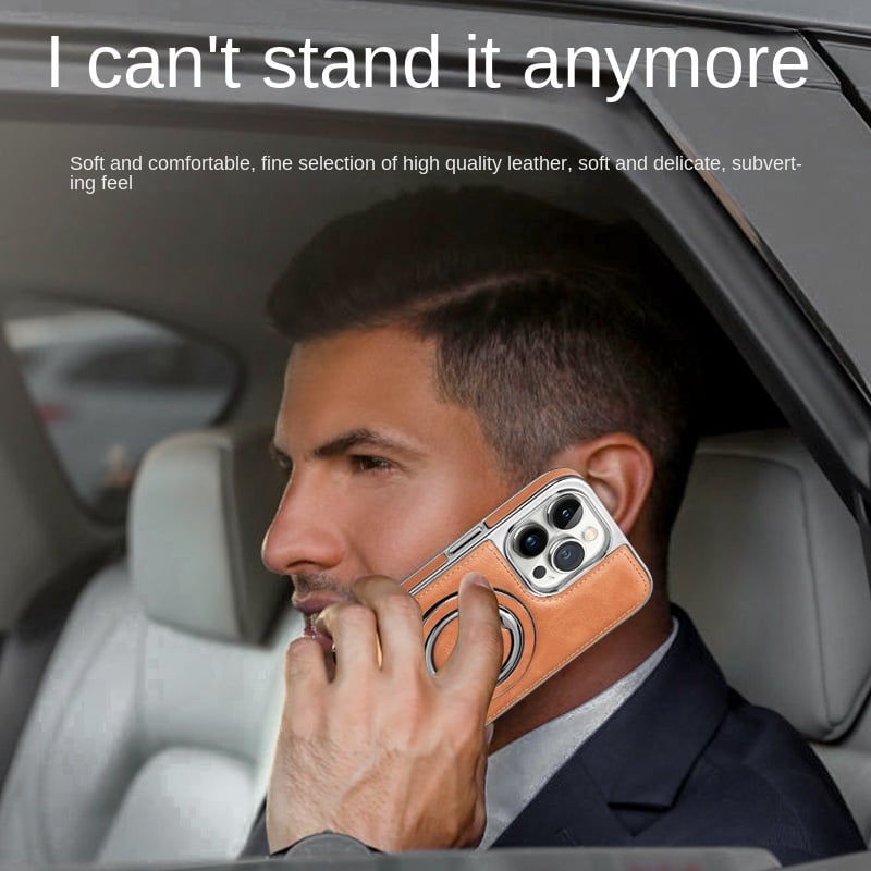 Avtoit | Luxury Leather Invisible Stand iPhone Case