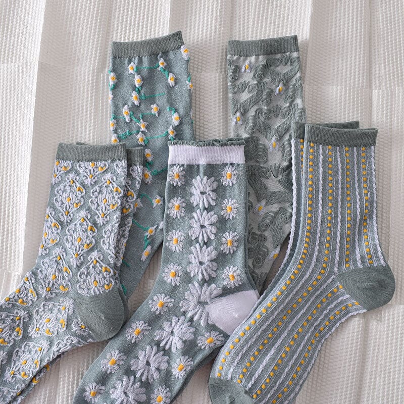 Avtoit | Women's Floral Cotton Socks (10 Pairs)
