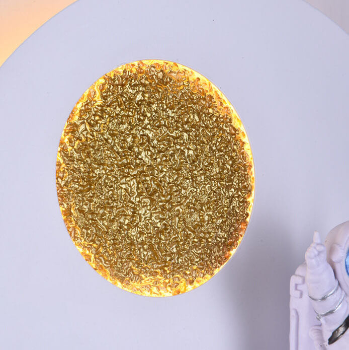 Avtoit | Contemporary Creative Iron Resin Round Astronaut LED Wall Light Lamp for Bedroom