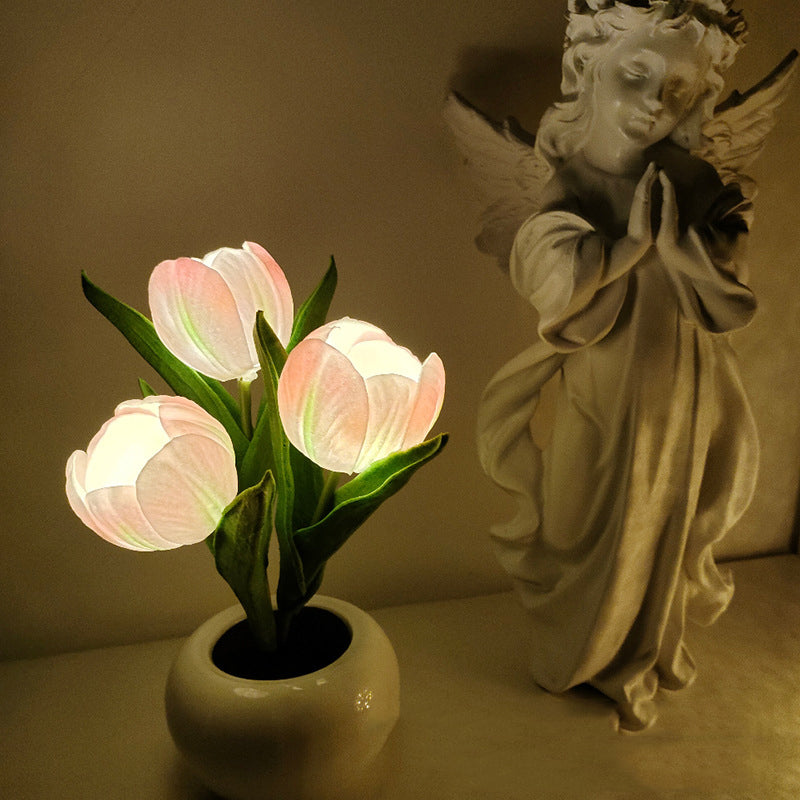 Avtoit | LED Tulip Nightstand Lamp Flower Table Lamp