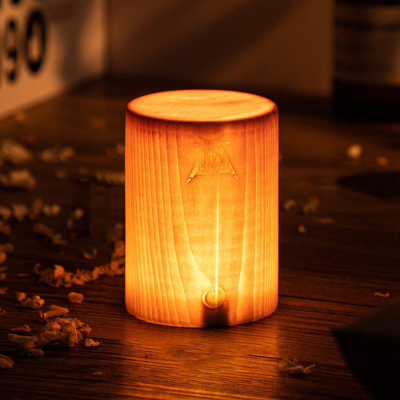 Avtoit | LumiWood – LED table lamp with battery and touch control