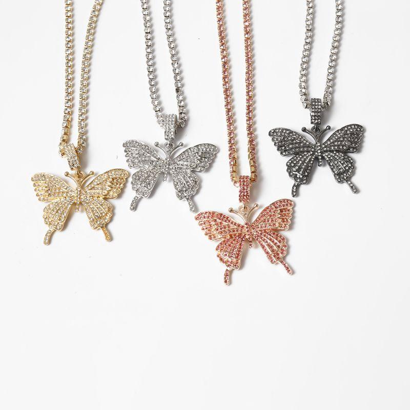 Avtoit | Crystal Pave Butterfly Pendant Necklace