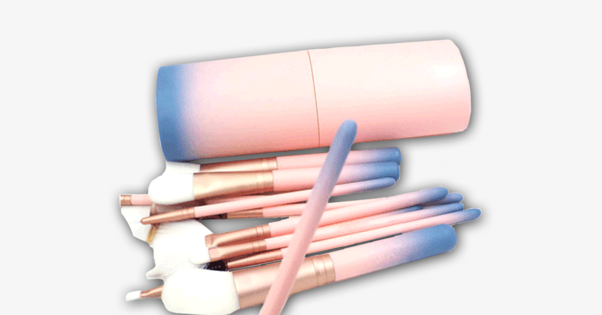 Avtoit | 12-piece Pink Ombre Brush Set – Apply makeup like a pro!