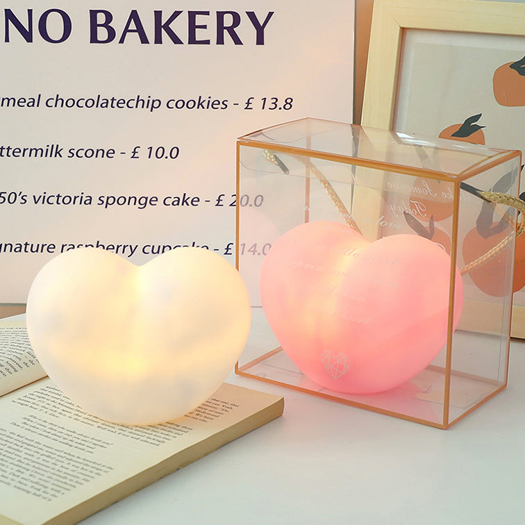 Avtoit | LuvSphere Silicone LED Night Light | Heart-Shaped Design | Table Lamp | Warm Mood Light | Decorative