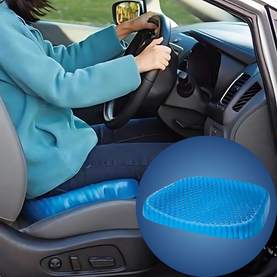 Avtoit | Orthopedic Gel Seat Cushion | Pressure Relief, Tailbone Support & Lower Back Comfort for Office Chair, Car & Wheelchair Use