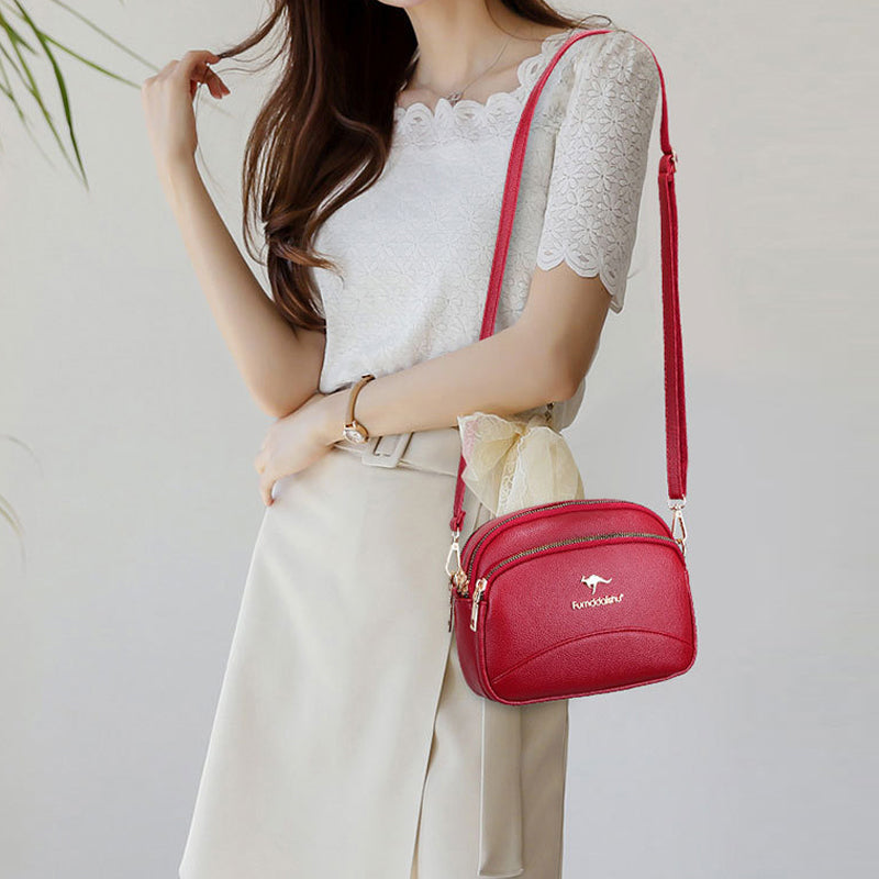 Avtoit | Soft Leather Multi-Pocket Shoulder Bag
