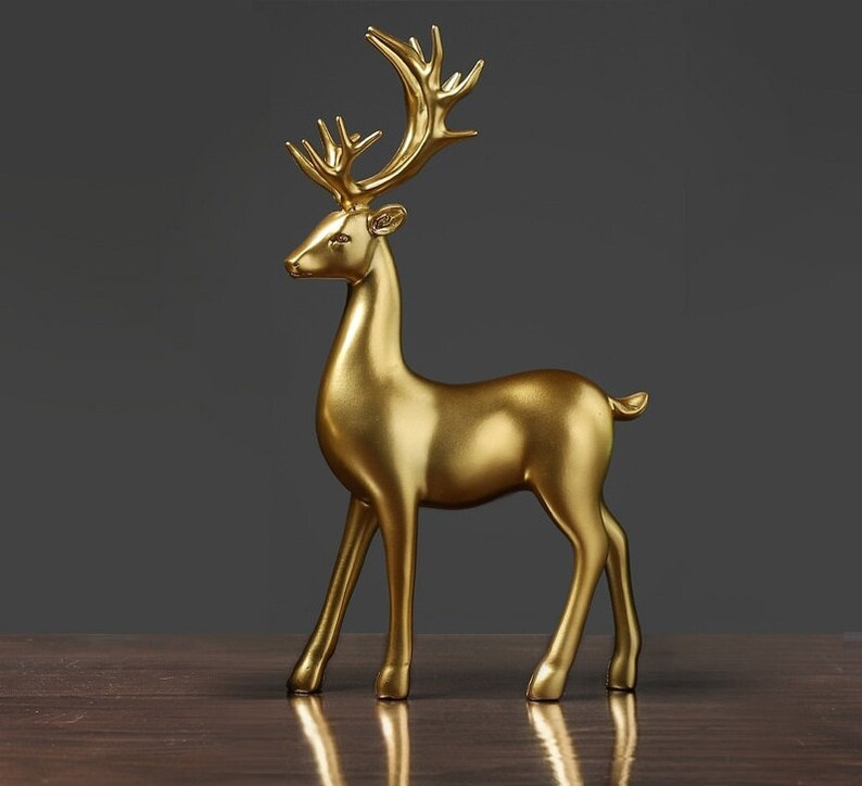 Avtoit | Golden Couple Deer Figurines