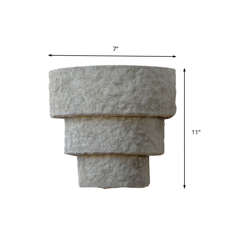 Avtoit | Cement Bowl/Cylinder Shade Wall Lighting Modern Style 1 Light Bathroom Wall Light Fixture in Gray