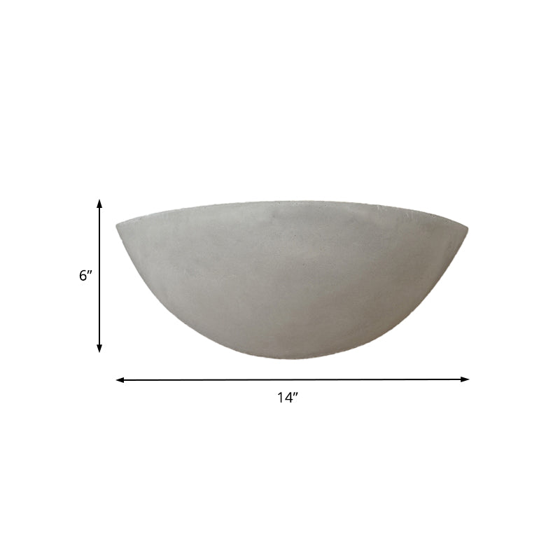 Avtoit | Cement Bowl/Cylinder Shade Wall Lighting Modern Style 1 Light Bathroom Wall Light Fixture in Gray