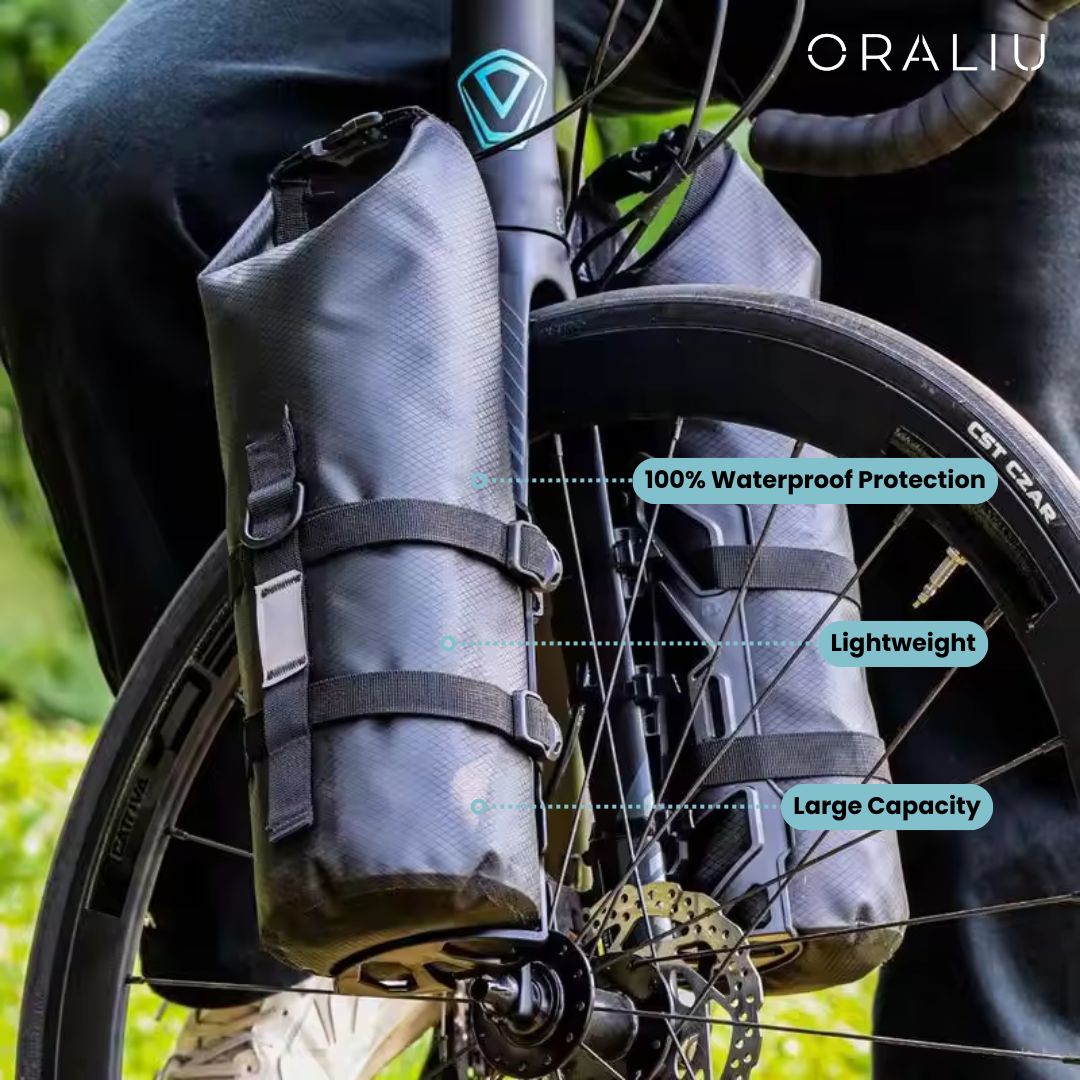 Avtoit | Waterproof Front Fork Bike Bags – 5-7L Pannier Set for Long Rides & Bikepacking