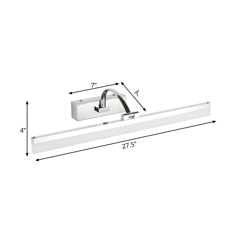 Avtoit | Acrylic Slim Vanity Light Contemporary Style LED Chrome Finish Wall Lamp for Bathroom, 16"/19.5" Diameter