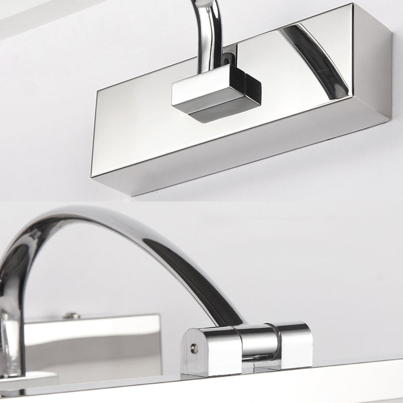 Avtoit | Acrylic Slim Vanity Light Contemporary Style LED Chrome Finish Wall Lamp for Bathroom, 16"/19.5" Diameter