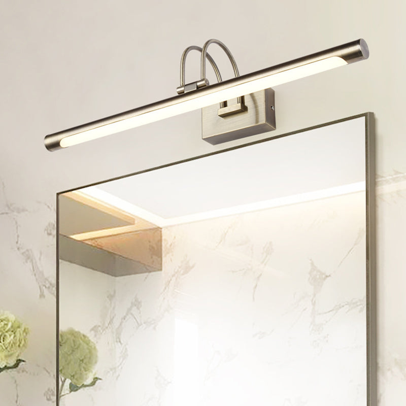 Avtoit | Metallic Arch Wall Light Modern Stylish 16.5"/20.5" W LED Nickel-Finish Wall Lamp with Acrylic Shade