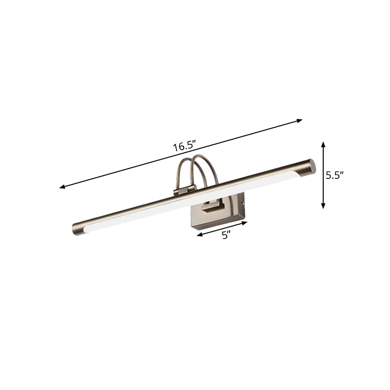Avtoit | Metallic Arch Wall Light Modern Stylish 16.5"/20.5" W LED Nickel-Finish Wall Lamp with Acrylic Shade