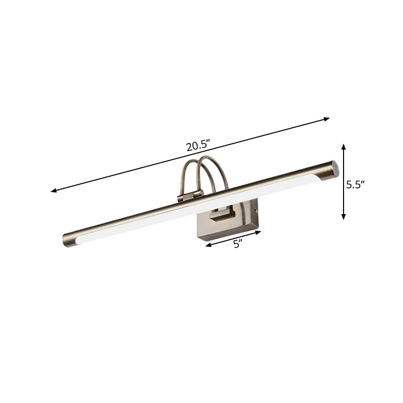 Avtoit | Metallic Arch Wall Light Modern Stylish 16.5"/20.5" W LED Nickel-Finish Wall Lamp with Acrylic Shade