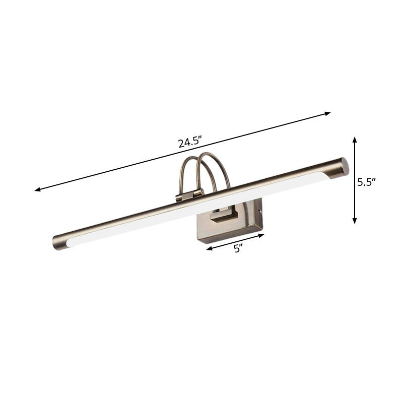 Avtoit | Metallic Arch Wall Light Modern Stylish 16.5"/20.5" W LED Nickel-Finish Wall Lamp with Acrylic Shade