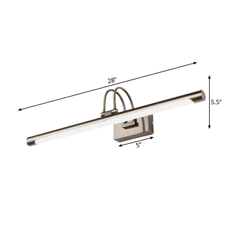 Avtoit | Metallic Arch Wall Light Modern Stylish 16.5"/20.5" W LED Nickel-Finish Wall Lamp with Acrylic Shade