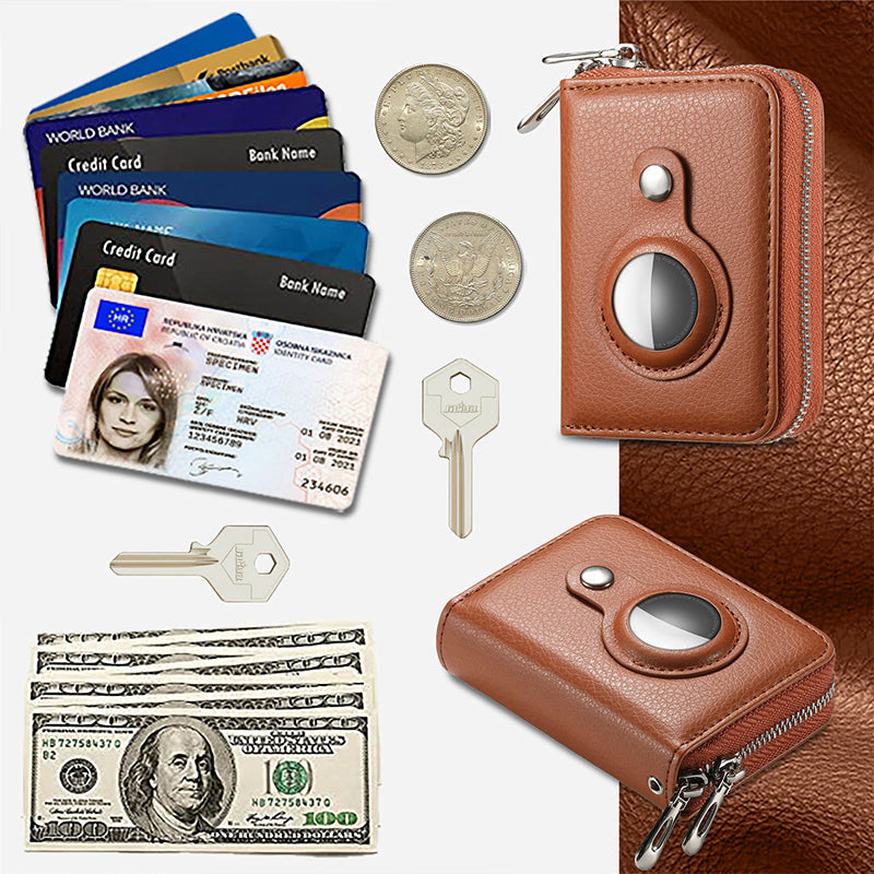 Avtoit | Intelligent AirTag-Zip RFID Leather Wallet