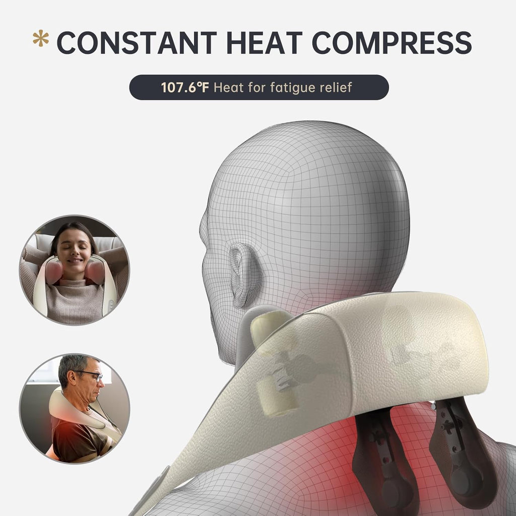 Avtoit | Heated Massage Chair with Back & Neck Cushion – Shiatsu Massage for Total Comfort