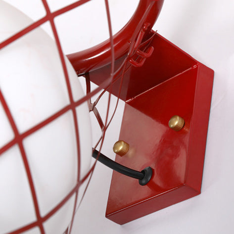 Avtoit | Slamora Children's Wall Light | Basketball Hoop Design | Glass & Metal | Art Deco Style | Bedroom Light