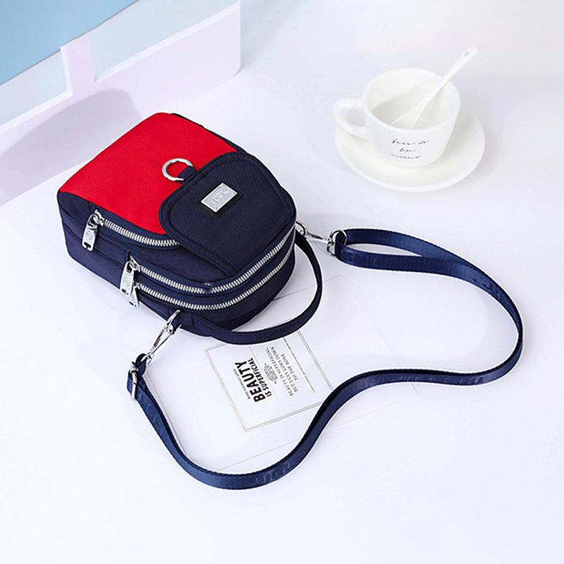 Water-Resistant Crossbody Phone Bag with Multiple Pockets and Adjustable Strap