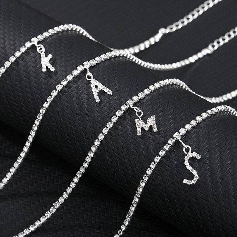 Avtoit | Rhinestone Letter Anklet