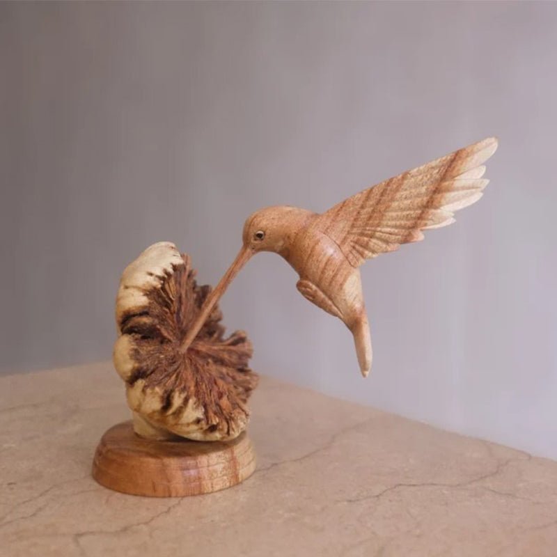 Avtoit | Hummingbird Feeding on a Flower, Handmade Sculpture