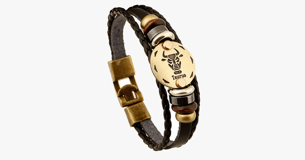 Avtoit | Zodiac Bracelet - Gallstone Leather Bracelet - Available for all zodiac signs