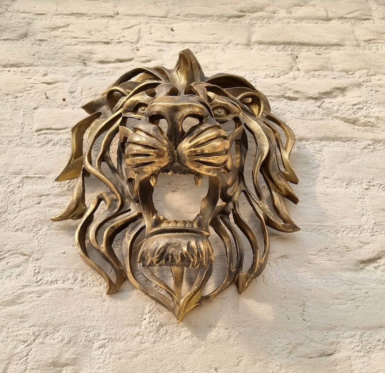 Avtoit | Rare Find-Large Lion Head Wall Mounted Art Sculpture