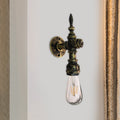 Avtoit | Iron Bronze Wall Light Naked Bulb 1 Light Rustic Style Wall Fixture Light with Pipe Design for Restaurant