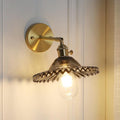 Avtoit | Brass Bowl Wall Lighting Industrial Smoke Glass 1 Light Living Room Wall Lamp Light Fixture