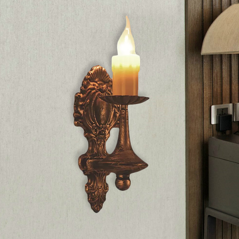 Avtoit | A light wall lamp light industrial crackle glass vase shape lighting fixture in yellow, 3.5"/5"/14.5" wide